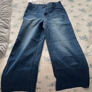 Wide-Leg Denim Jeans